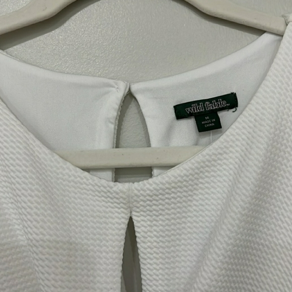 Wild Fable KeyHole Cut Out White Dress - Picture 2 of 3